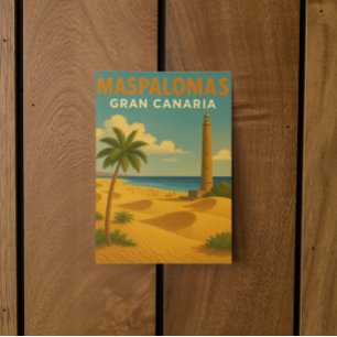 Vintage Maspalomas Gran Canaria Postcard