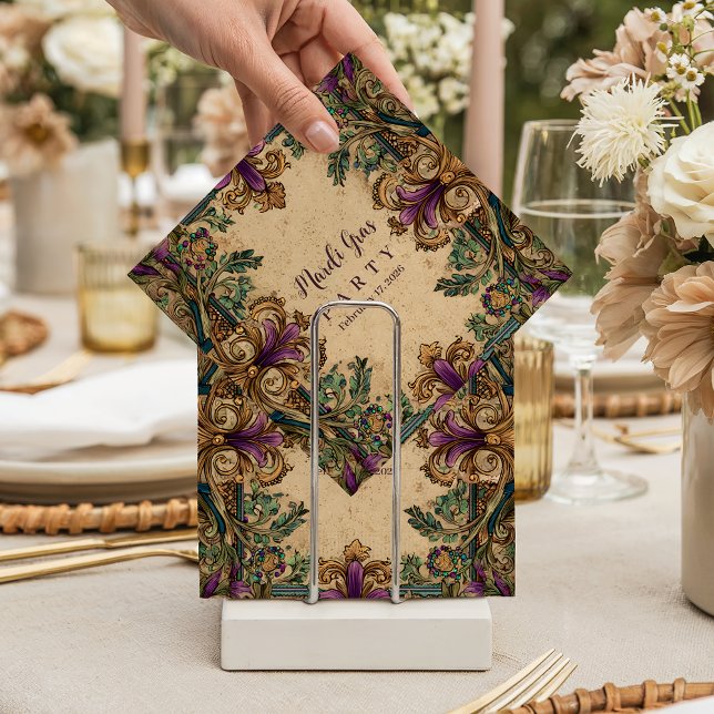 Vintage Masquerade Mardi Gras Elegance Napkins (Creator Uploaded)