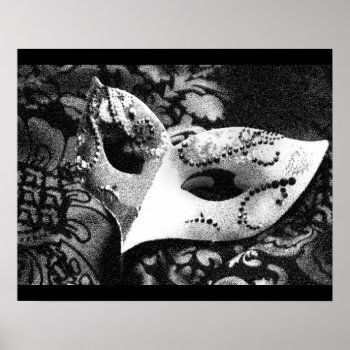 Vintage Masquerade Mask Poster by TheInspiredEdge at Zazzle