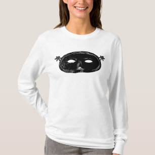 Vintage masquerade party mask black and white T-Shirt
