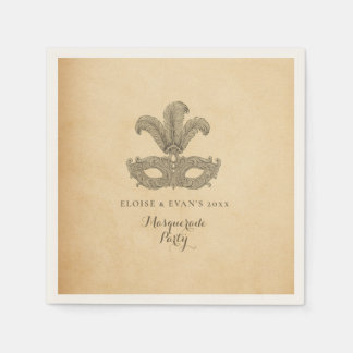Vintage Masquerade Party Napkins