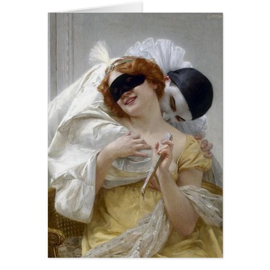 Vintage Masquerade Pierrot Cards (Front)