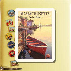 Vintage Massachusetts Magnet