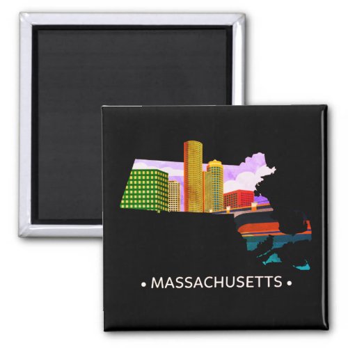 Vintage Massachusetts State Magnet