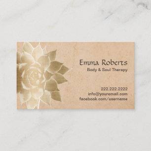 Vintage Massage Therapy Gold Lotus Loyalty Punch