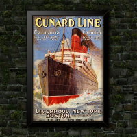 Vintage Massive Ocean Liner Travel Advertising