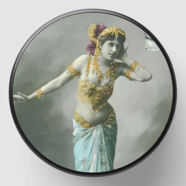 Vintage Mata Hari Postcard Mini Candle Favors (Front)