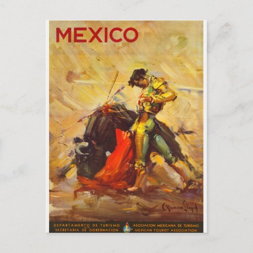 Vintage Matador Mexico _ Mexican Travel Tourism Postcard