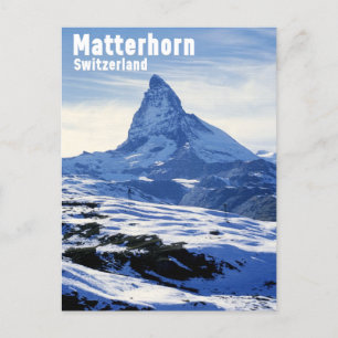 Vintage Matterhorn, Switzerland Postcard