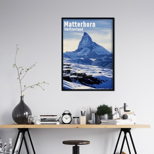 Vintage Matterhorn Switzerland Poster