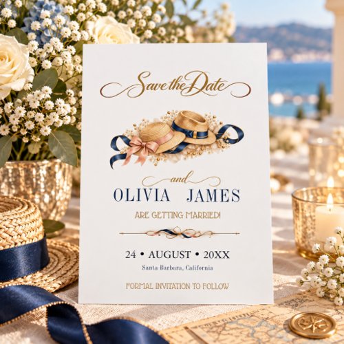 Vintage Mature Couple Casual Summer Wedding Save The Date