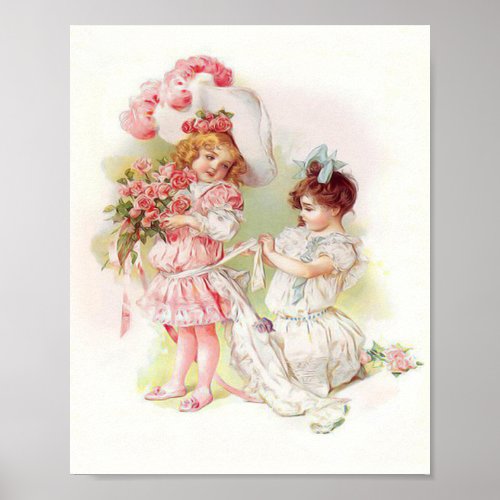 Vintage Maud Humphrey Playing Bridesmaids Print