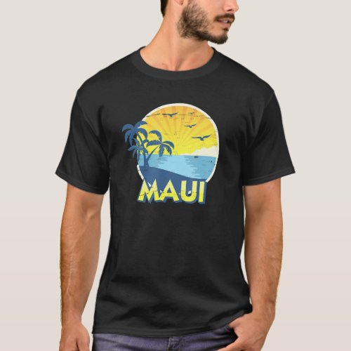 Vintage Maui  Aloha Island Surfing 70s Retro T_Shirt