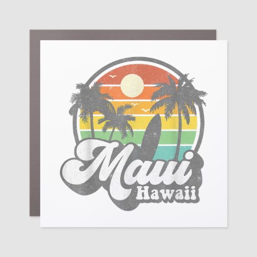 Vintage Maui Hawaii Hawaiian Beach Surfing 70s Su Car Magnet