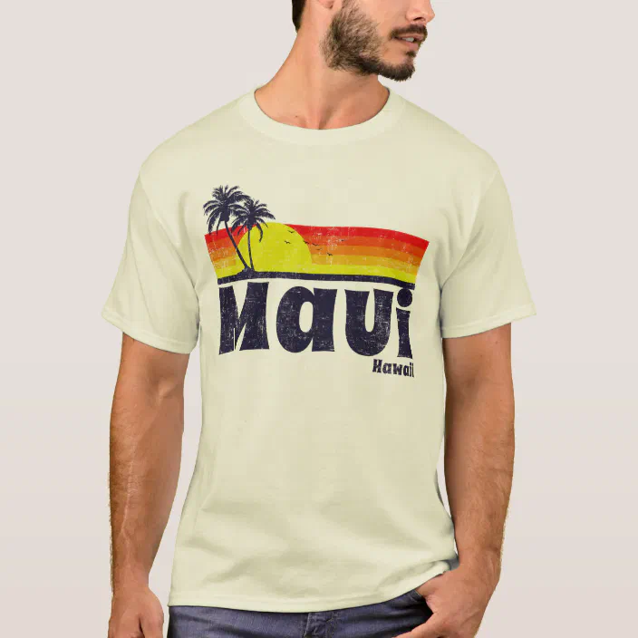 Hawaii Smiley Face Tee Maui Black Comfort Colors T-Shirt