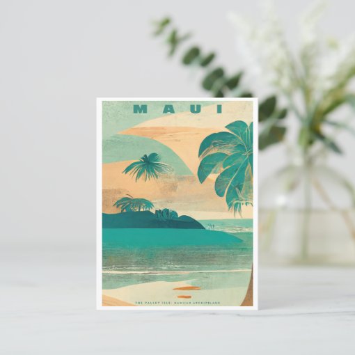Vintage Maui Tropical Island Travel Postcard Zazzle