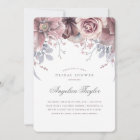 Vintage Mauve Watercolor Floral Bridal Shower