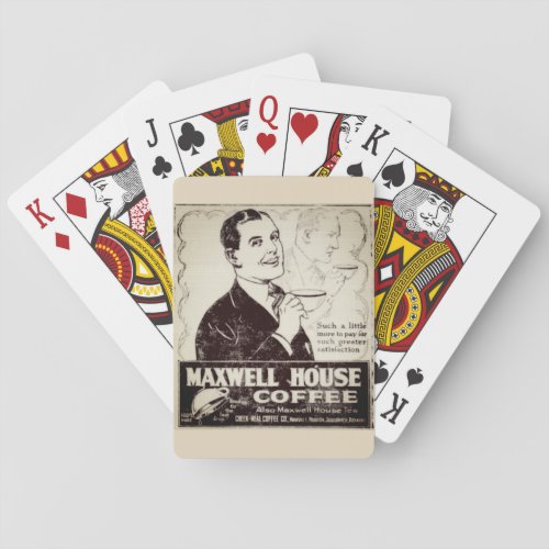 Vintage Maxwell House Coffee Ad Playing Cards