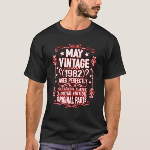 Vintage May 1982 40Th Birthday Taurus Gemini Limit T_Shirt