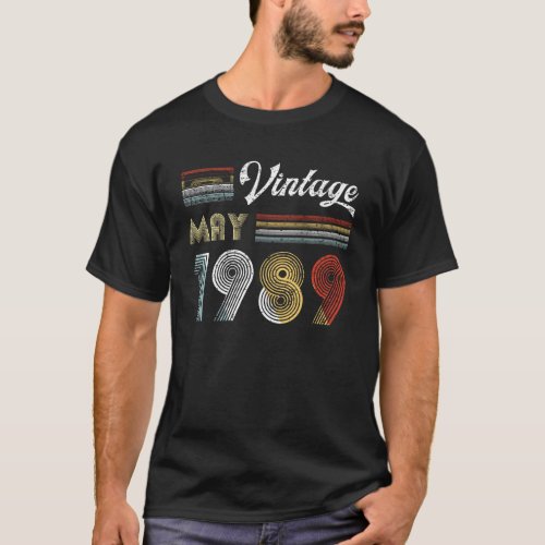 Vintage May 1989 Cassette Tape 30th Birthday T_Shirt