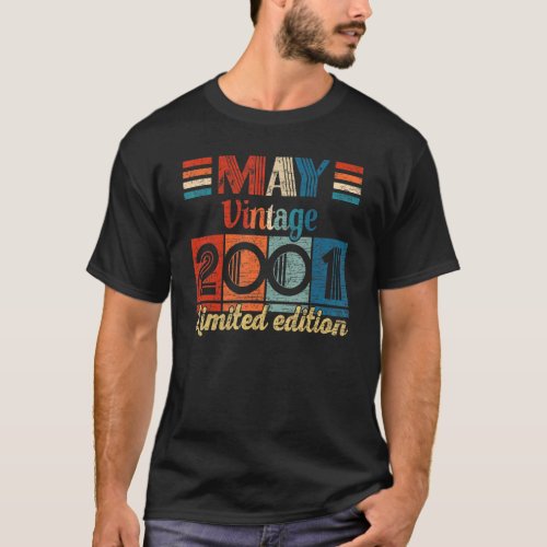 Vintage May 2001 21st Birthday  21 Years Old T_Shirt