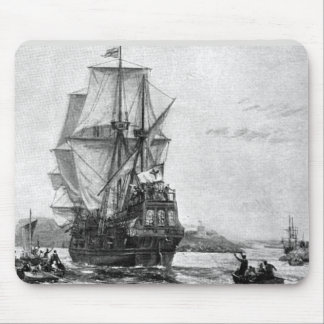 Vintage Mayflower scene Mouse Pad