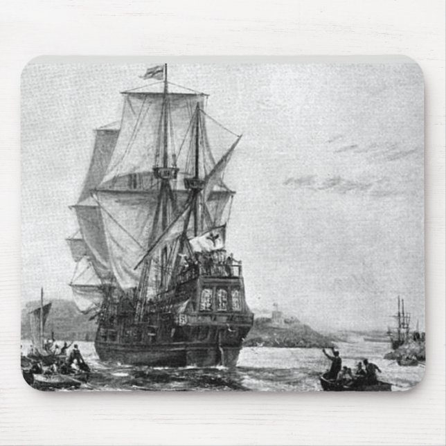 Vintage Mayflower scene Mouse Pad (Front)