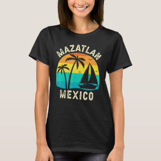Vintage Mazatlan Mexico Sunset - Matching Family V T-Shirt