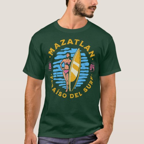 Vintage Mazatlan Mexico Surfers Paradise Retro Sur T_Shirt