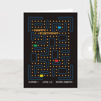 Vintage Maze Computer Game Birthday Card