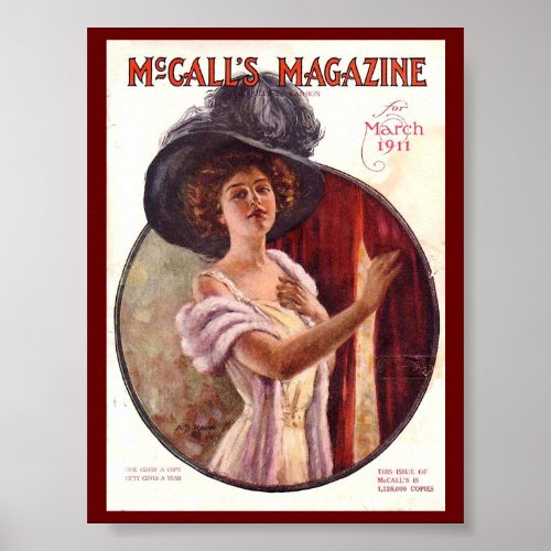 Vintage McCalls Magazine March 1911 Poster