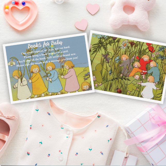 Vintage Meadow Babies Story Book Enclosure Card (Creator Uploaded)