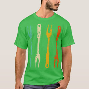 Vintage Meat Fork for Pitmaster Retro Bbq Grill T-Shirt