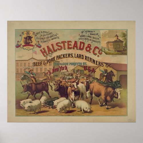 Vintage Meat Packers Poster