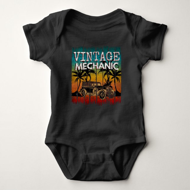 VINTAGE MECHANIC BABY BODYSUIT (Front)