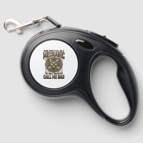 Vintage Mechanic Dad Gear Wrench Father Design_1 Retractable Pet Leash