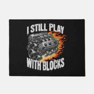 Vintage Mechanic Garage Car Engine I Still Play Wi Doormat