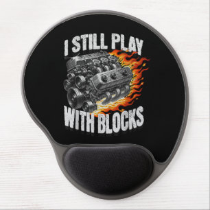 Vintage Mechanic Garage Car Engine I Still Play Wi Gel Mouse Pad