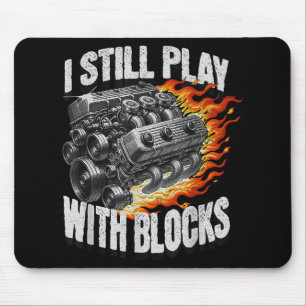 Vintage Mechanic Garage Car Engine I Still Play Wi Mouse Pad