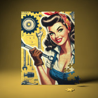 Vintage Mechanic Pin-up