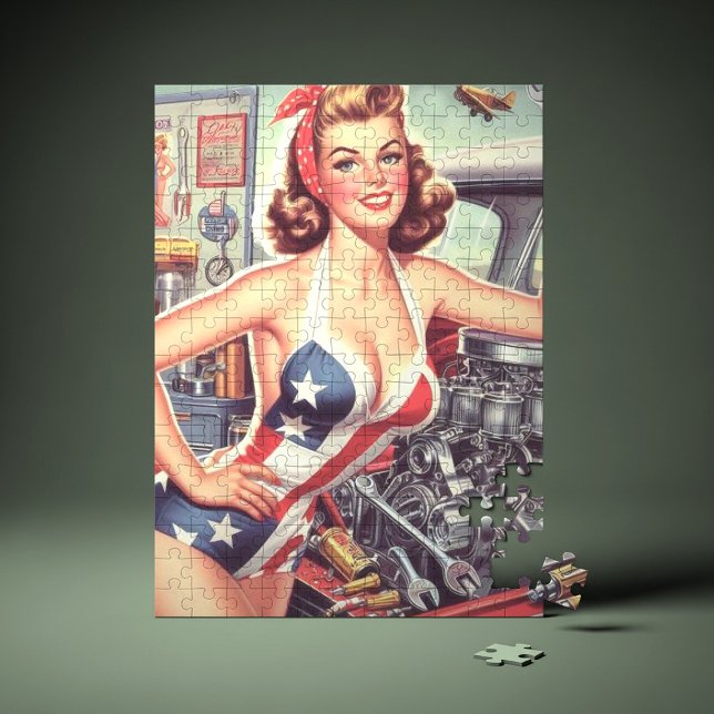Vintage Mechanic Pin-up Jigsaw Puzzle (Creator Uploaded)