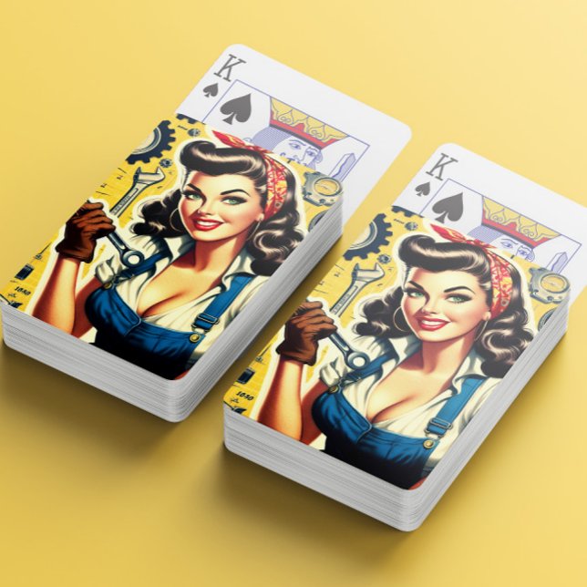 Vintage Mechanic Pin-up Poker Cards (Creator Uploaded)