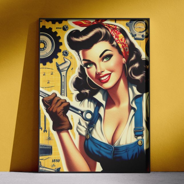 Vintage Mechanic Pin-up Poster (Creator Uploaded)