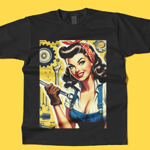 Vintage Mechanic Pin-up T-Shirt