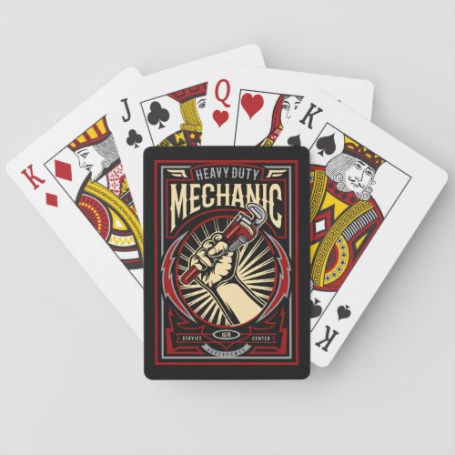 Vintage Mechanic     Poker Cards