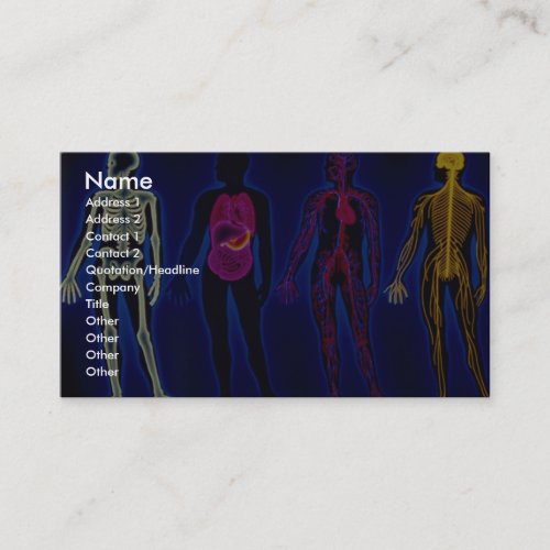 Vintage Medical, human systems Business Card Templates