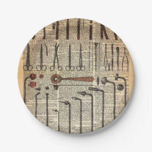 Vintage Medical Instruments Paper Plates