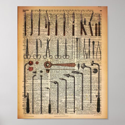 Vintage Medical Instruments Poster