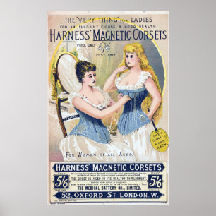 Vintage Medical Quackery Harness Magnetic Corsets Poster