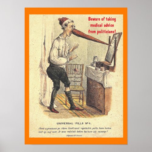 Vintage Medical Quackery Quack Politics Poster